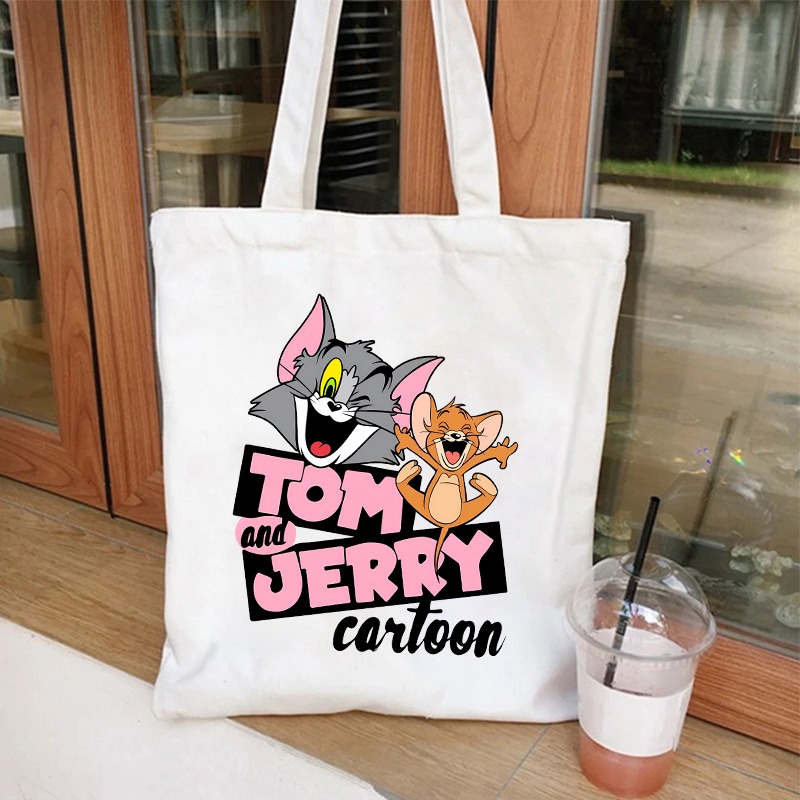 Women'S Bags Handbags - حقيبة قماشية لطيفة بتصميم توم وجيري