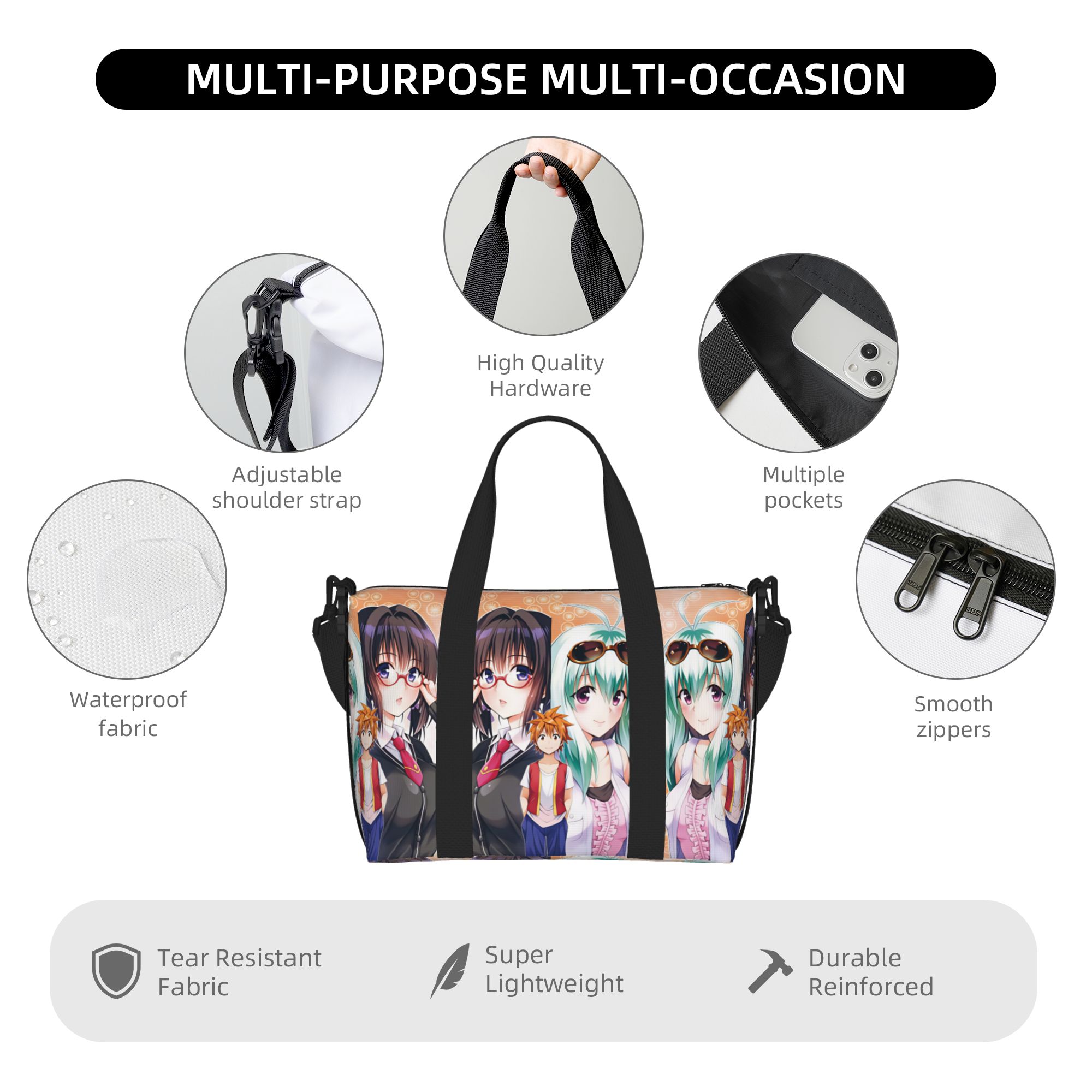 حقيبة شاطئ كبيرة بتصميم أنمي م - مراجعة Women Bags Ru وسعره